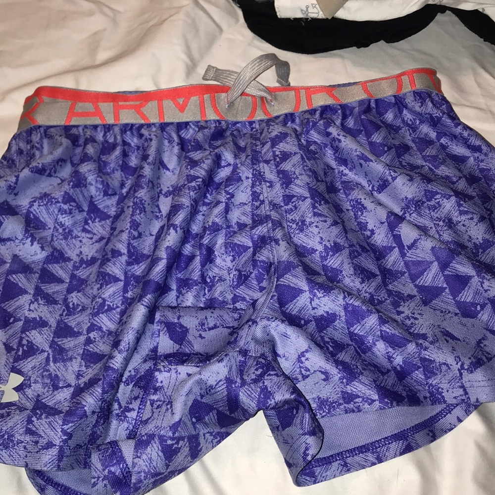 purple under armor shorts